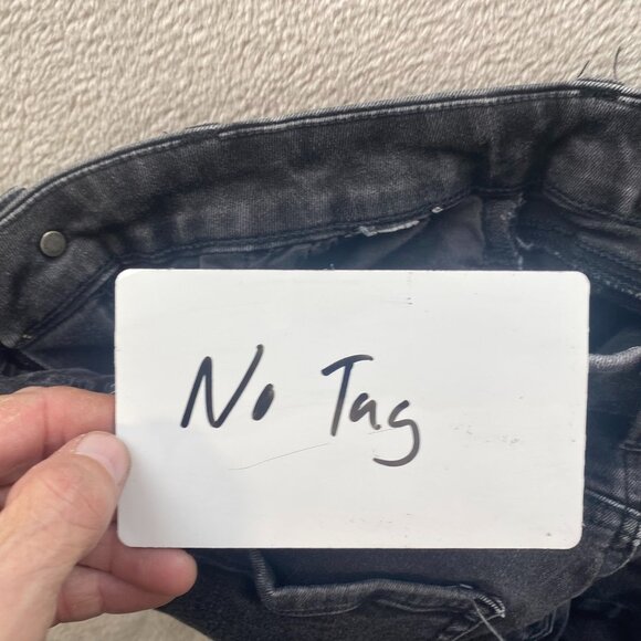 American Eagle Womens Jeans 26 Measured High Rise Skinny Jeggings Black Denim - Picture 16 of 16